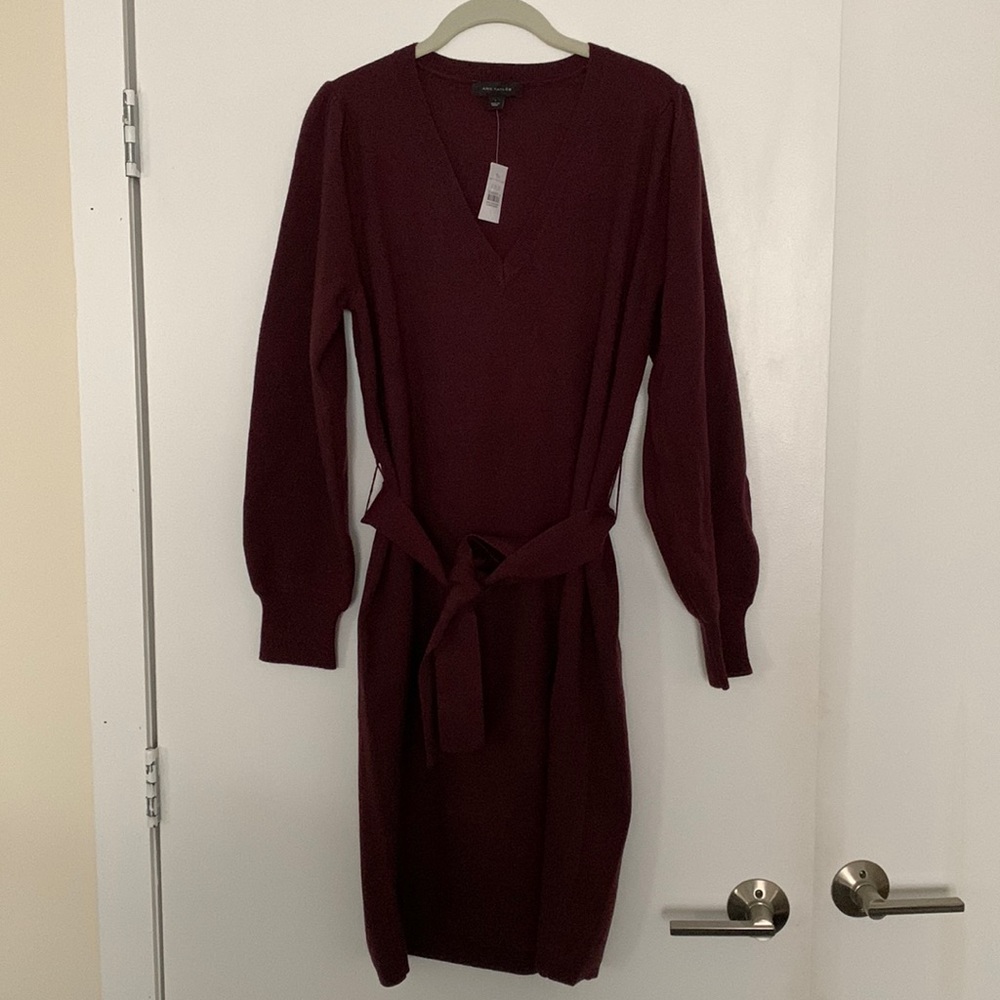 NWT Ann Taylor V neck Sweater dress